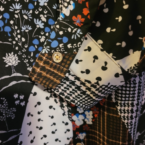 Tommy Hilfiger button up patchwork shirt size M - Picture 6 of 14